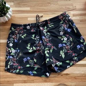 Athleta Navy Flower shorts